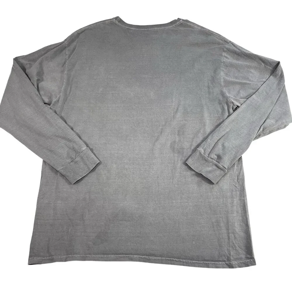 Texas Tech Life Is Good T-shirt Size L Gray Faded Vintage Wash Long Sleeve Tee